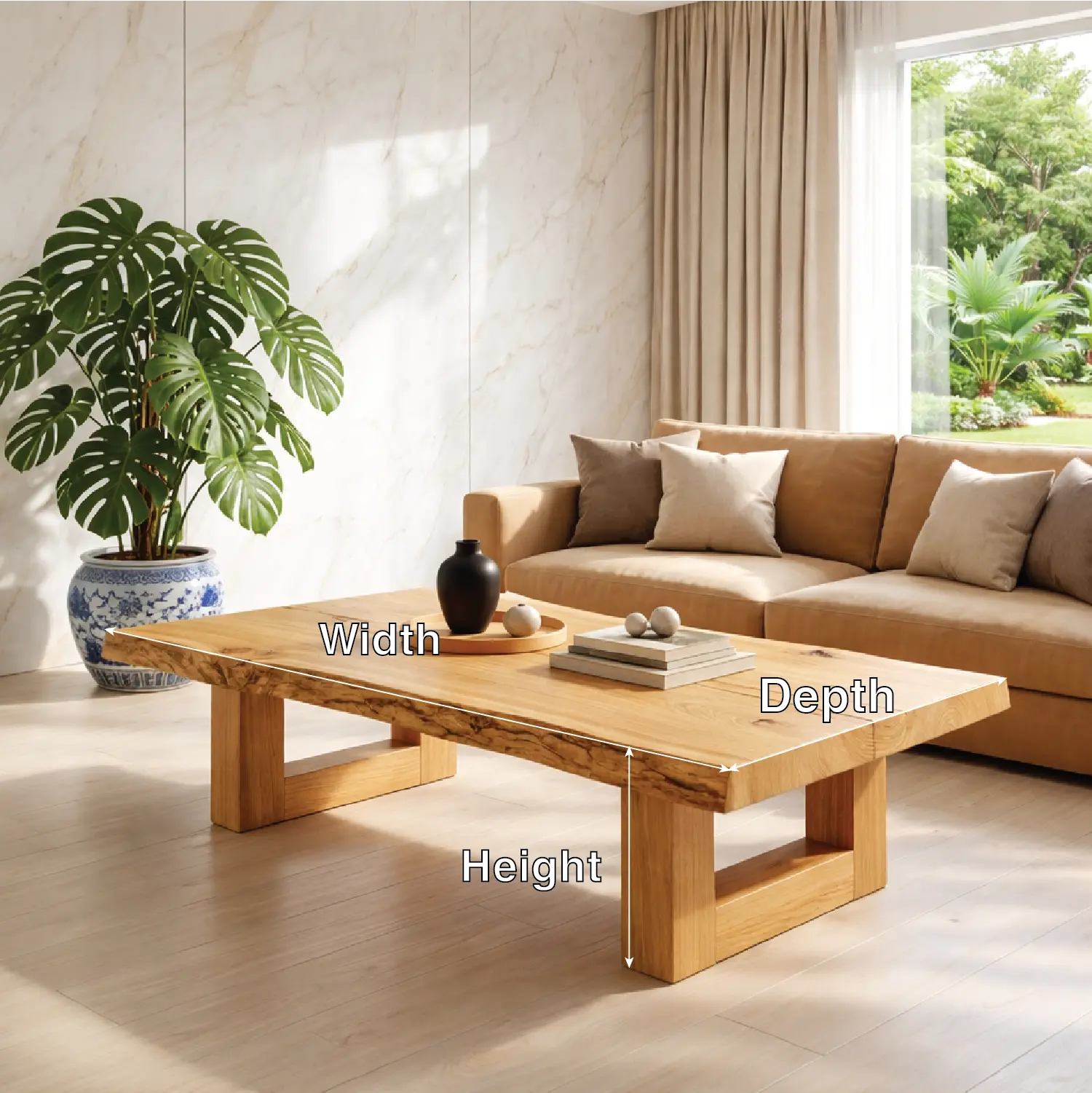 Natural Wood Coffee Table with Modern Design and Minimalist Aesthetic - view 7 of 7
