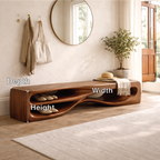 Modern Entryway Bench with Shoe Storage Sculptural Hallway Seat Statement Furniture - view 7 of 7