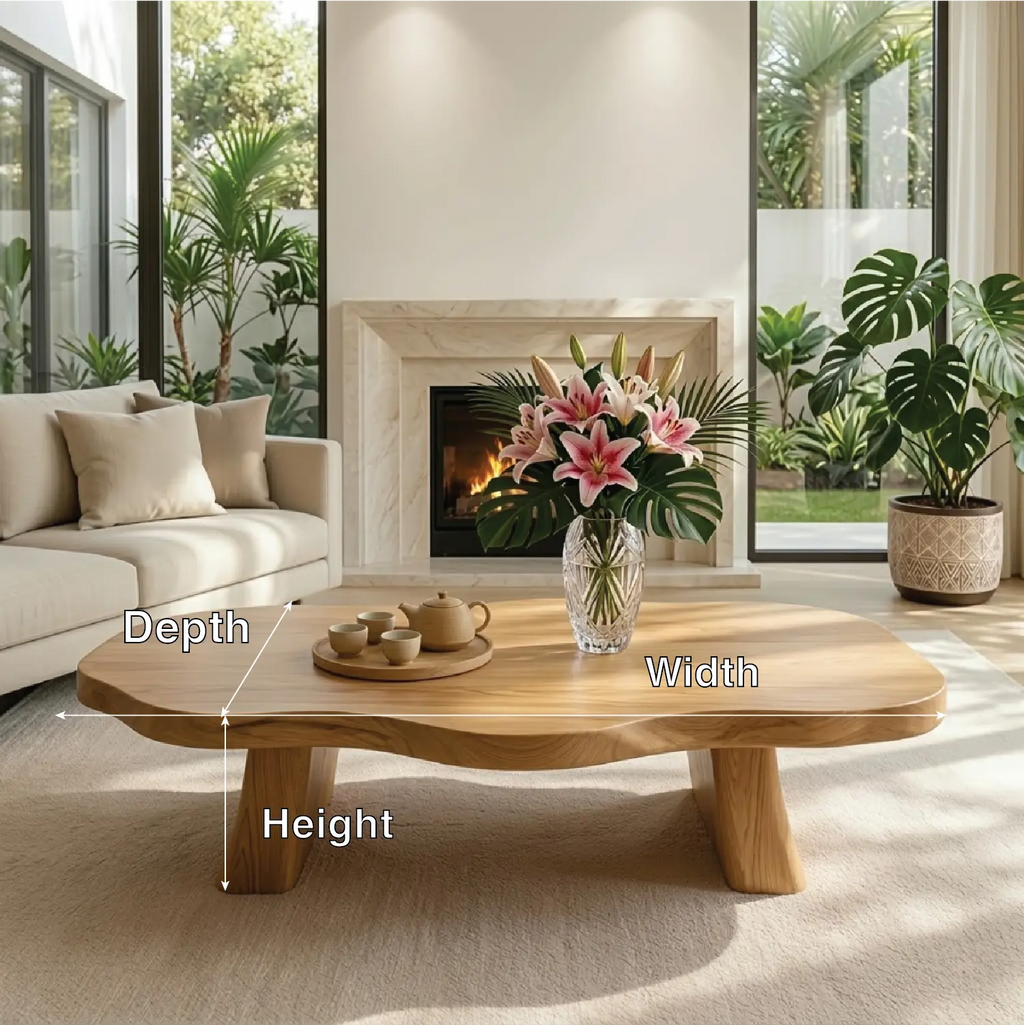 Elegant Live Edge Wooden Coffee Table, Modern and Stylish Living Room Furniture - view 7 of 7