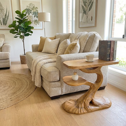Rustic Tree End Table Living Room - view 5 of 7