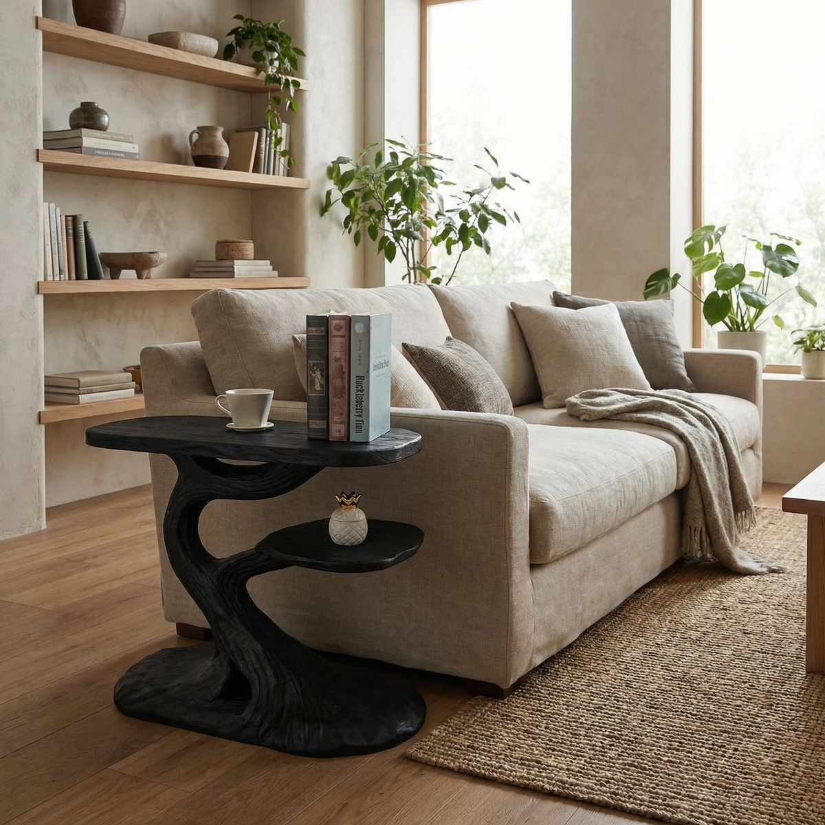 Rustic Tree End Table Living Room - view 4 of 7