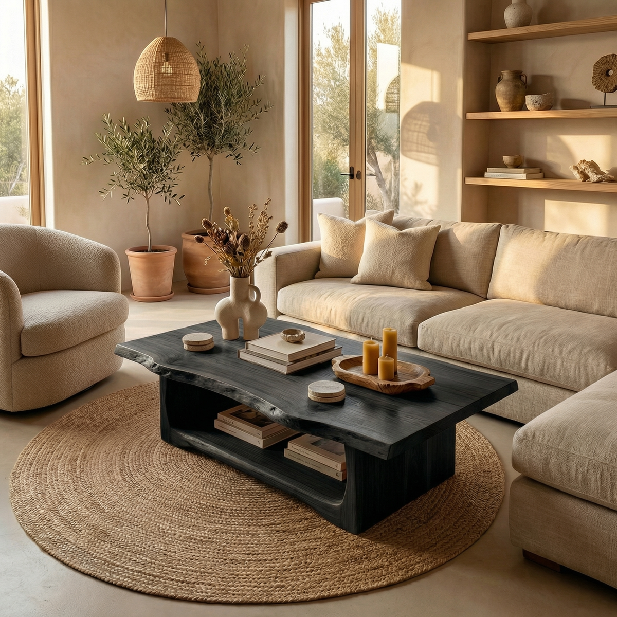 Rustic Handcrafted Coffee Table Living Room Or Reading Room - view 4 of 7