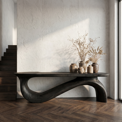 Modern Sculptural Console Table For Living Room And Entryway - view 4 of 8