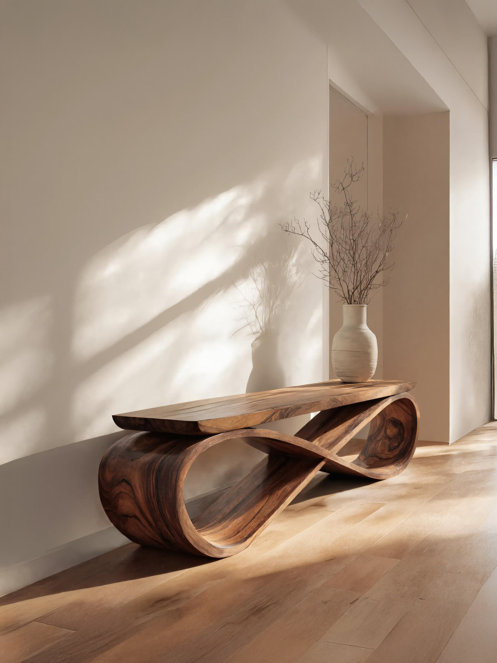 Infinity Loop Sculptural Bench For Entryway Or Living Room - view 2 of 8