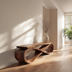 Infinity Loop Sculptural Bench For Entryway Or Living Room - view 1 of 8