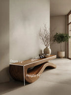 Modern Bench With Flowing Curved Base For Entryway - view 5 of 7