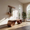 Modern Sculptural Bench With Curved Design For Hallway - view 1 of 8
