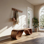 Modern Sculptural Bench With Curved Design For Hallway - view 1 of 8