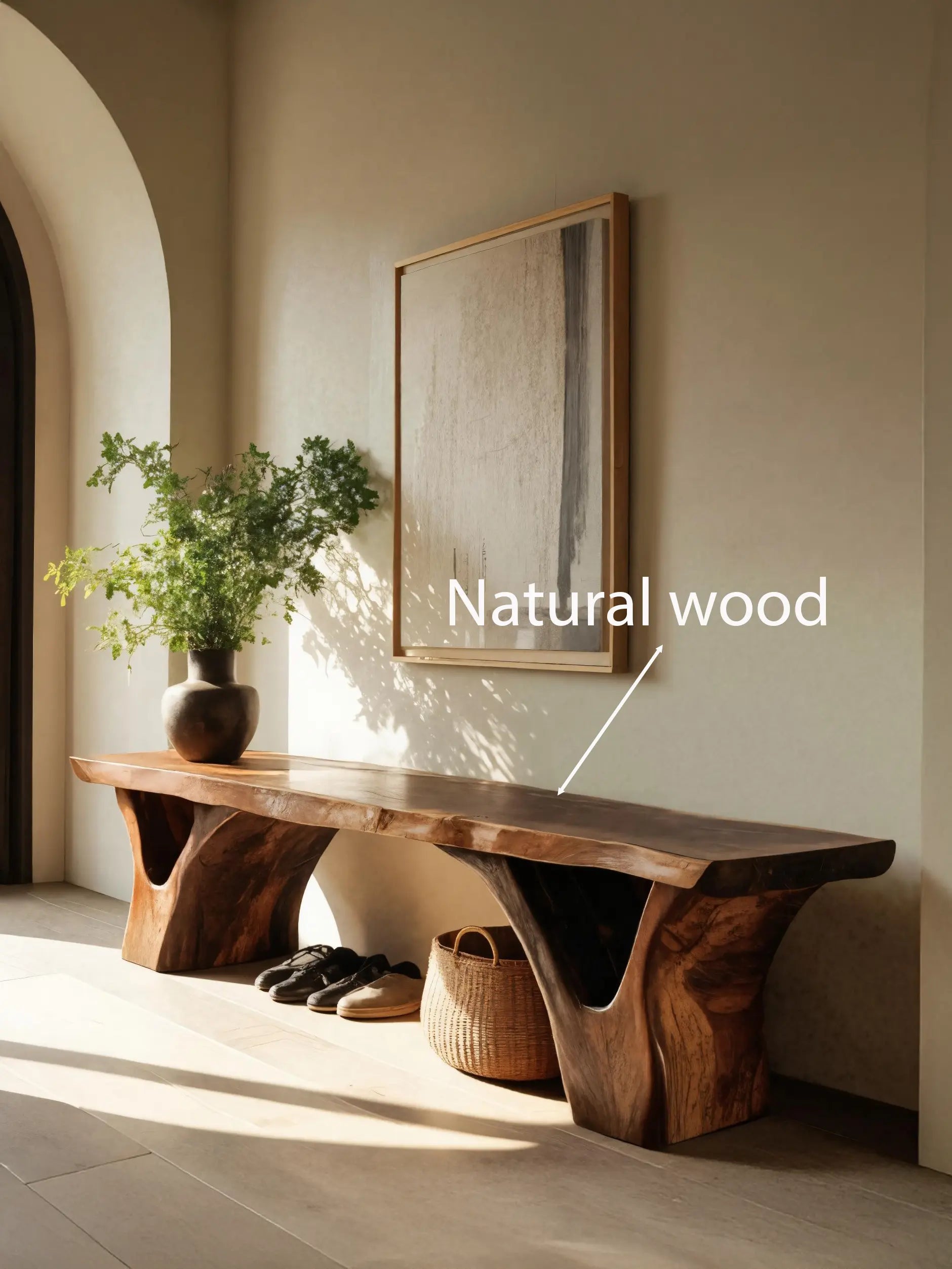 Organic Sculptural Bench For Entryway - view 6 of 8