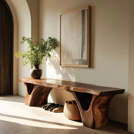 Organic Sculptural Bench For Entryway - view 1 of 8