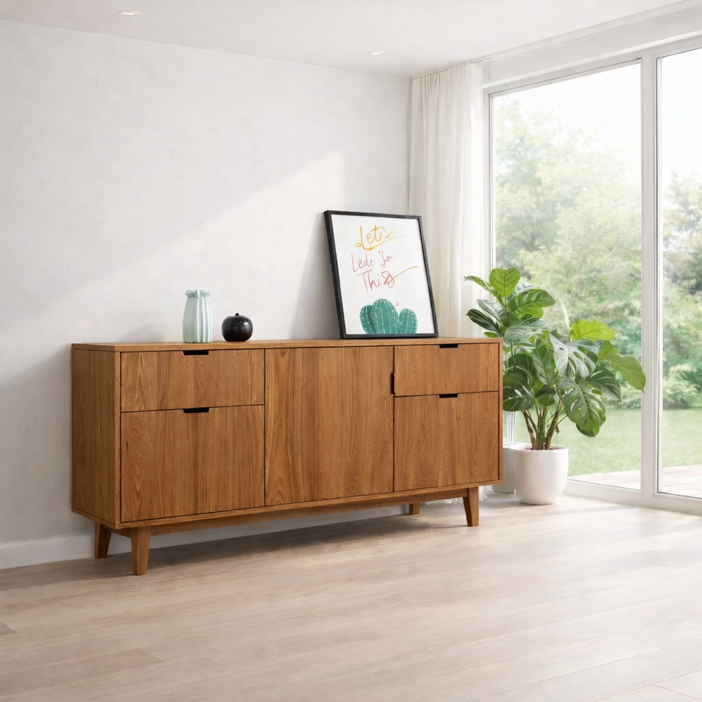 Contemporary Sideboard Cabinet with Hidden Storage – Sleek Living Room Console - view 3 of 7