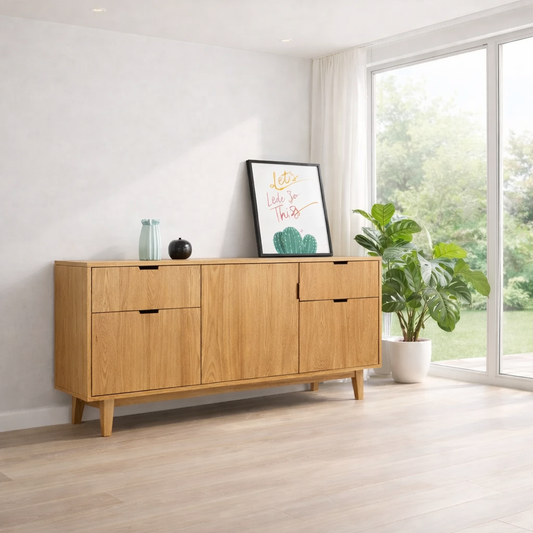 Contemporary Sideboard Cabinet with Hidden Storage – Sleek Living Room Console - view 1 of 7