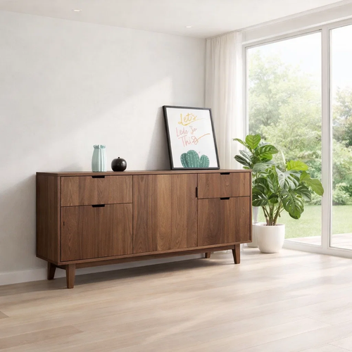 Contemporary Sideboard Cabinet with Hidden Storage – Sleek Living Room Console - view 2 of 7