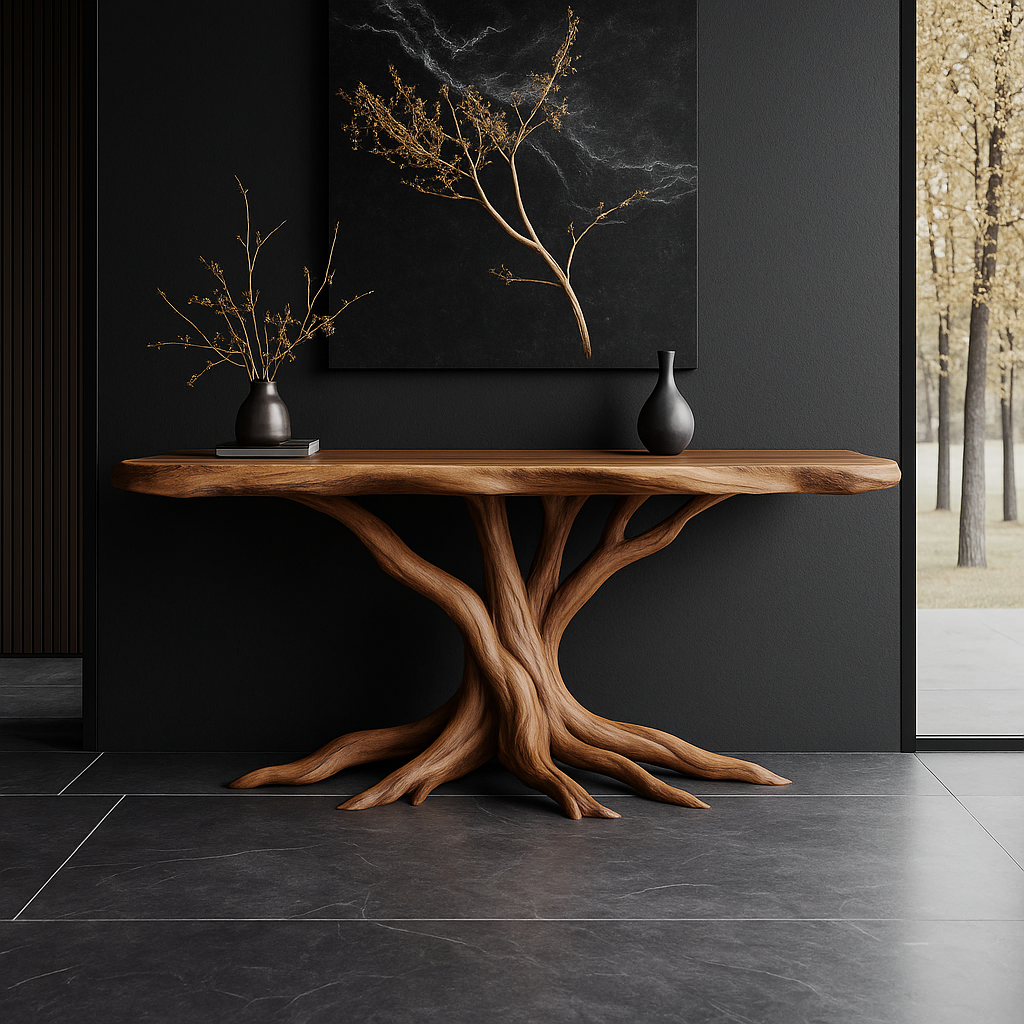 Handcrafted Solid Wood Console Table – Root-Inspired Organic Design for Luxury Living Spaces - view 1 of 6