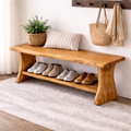 Solid Wood Entryway Bench with Shoe Storage | Rustic Bench for Hallway - view 1 of 7