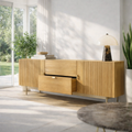 Modern Fluted Sideboard Cabinet with Drawer and Storage - view 1 of 7