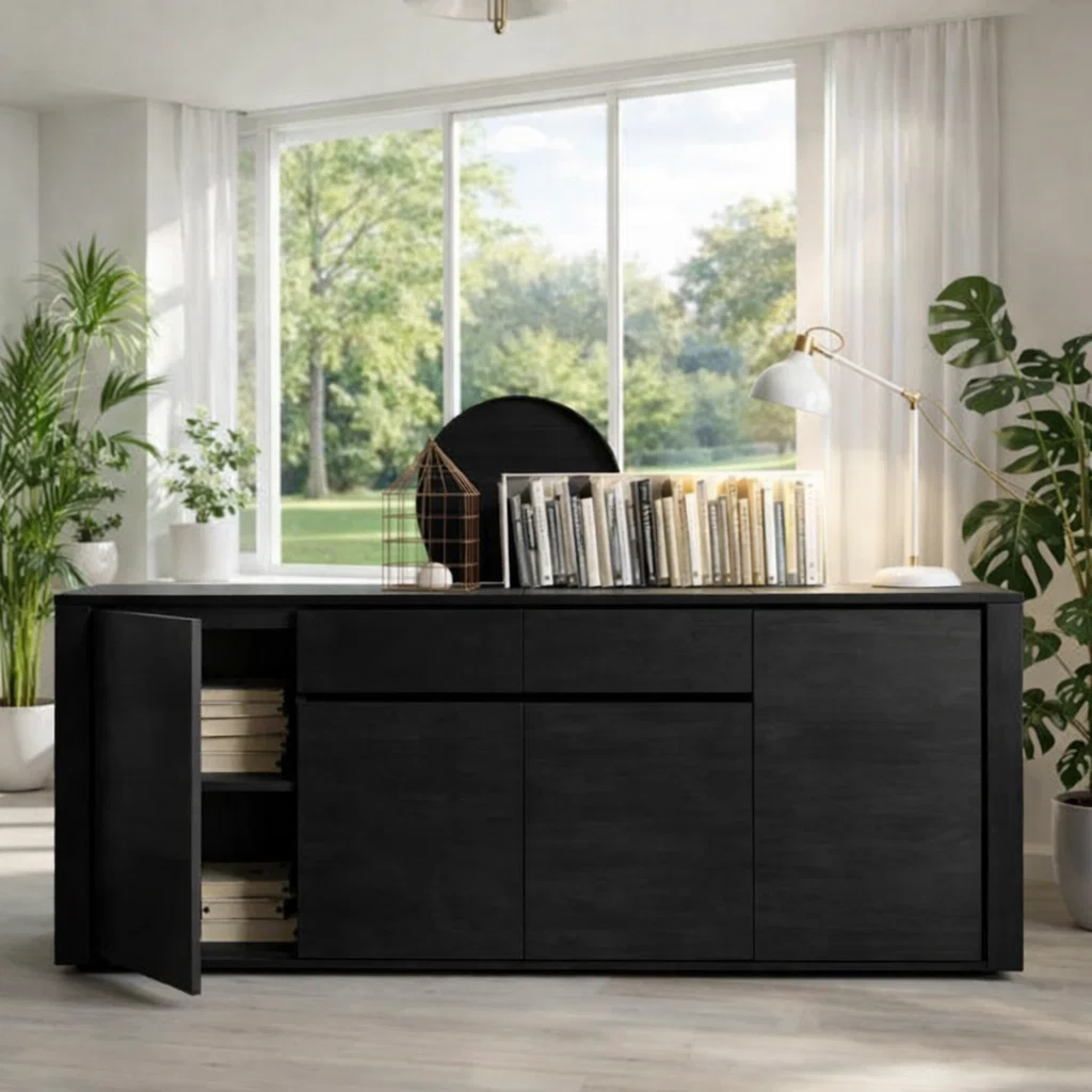 Large Sideboard Cabinet with Doors and Hidden Storage - view 4 of 7
