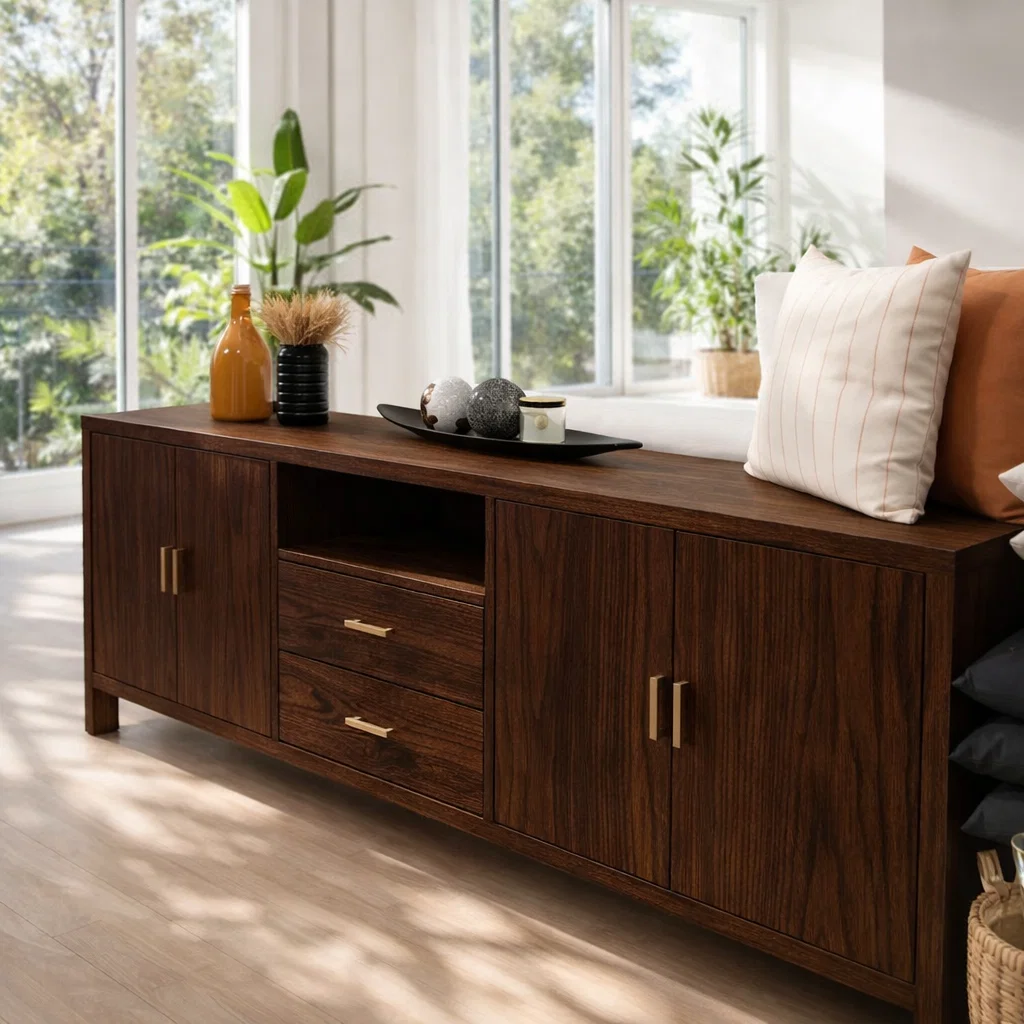 Sideboard Cabinet with Drawers, Doors and Open Shelf Storage - view 2 of 7
