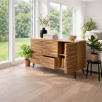 Solid Wood Slatted Sideboard Cabinet with Storage - view 1 of 7