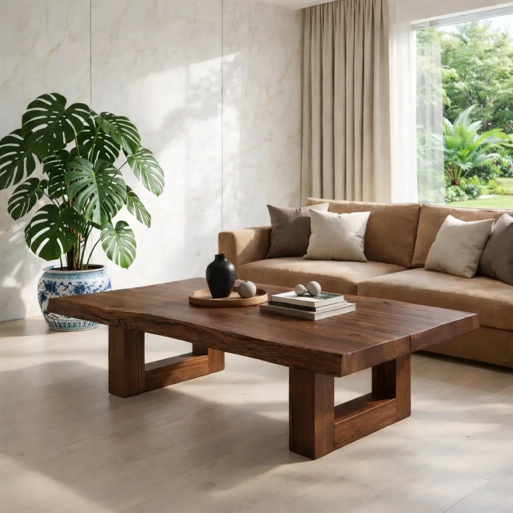 Natural Wood Coffee Table with Modern Design and Minimalist Aesthetic - view 1 of 7