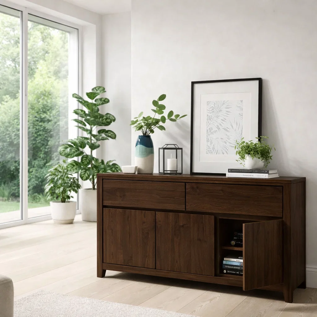 Modern Buffet Sideboard Cabinet with Drawers and Doors – Home Storage Cabinet - view 2 of 7