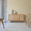 Solid Wood Sideboard Cabinet with Doors & Drawers – Minimalist Storage - view 1 of 7