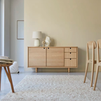 Solid Wood Sideboard Cabinet with Doors & Drawers – Minimalist Storage - view 1 of 7