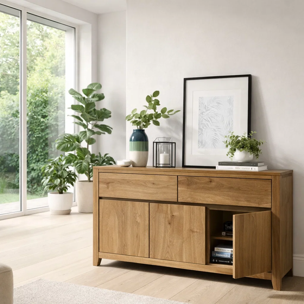 Modern Buffet Sideboard Cabinet with Drawers and Doors – Home Storage Cabinet - view 1 of 7