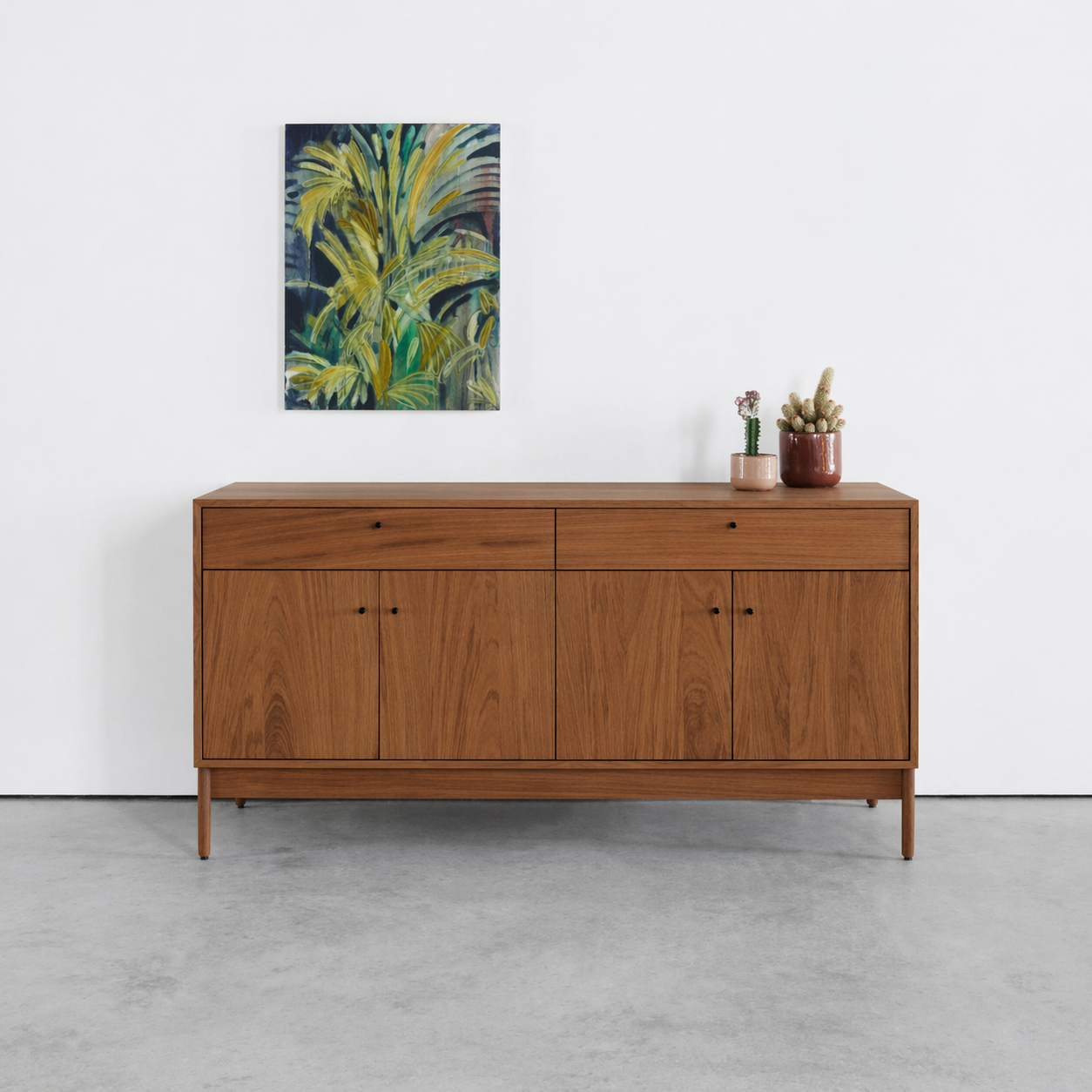 Wood Sideboard Cabinet with Drawers & Doors – Modern Minimal Storage - view 3 of 7