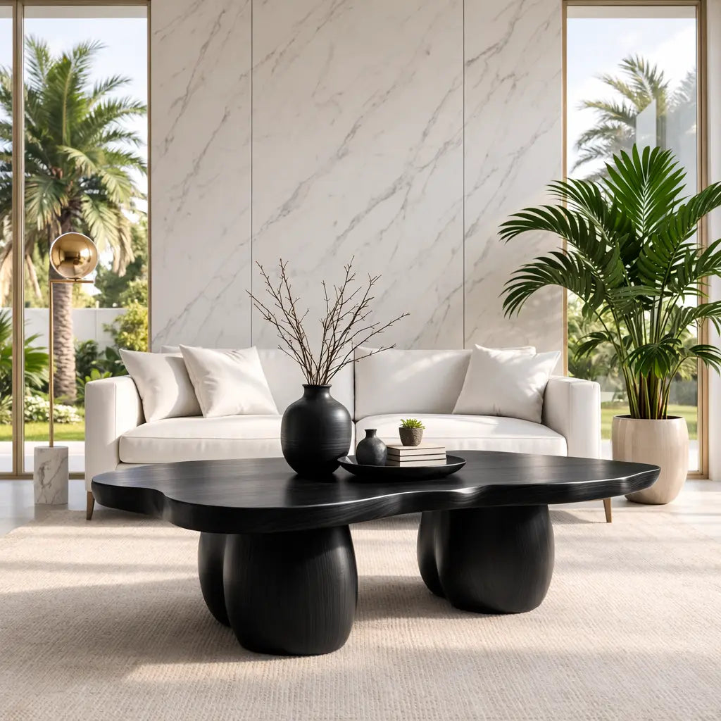 Handcrafted Live Edge Coffee Table with Unique Sculptural Design - view 4 of 7