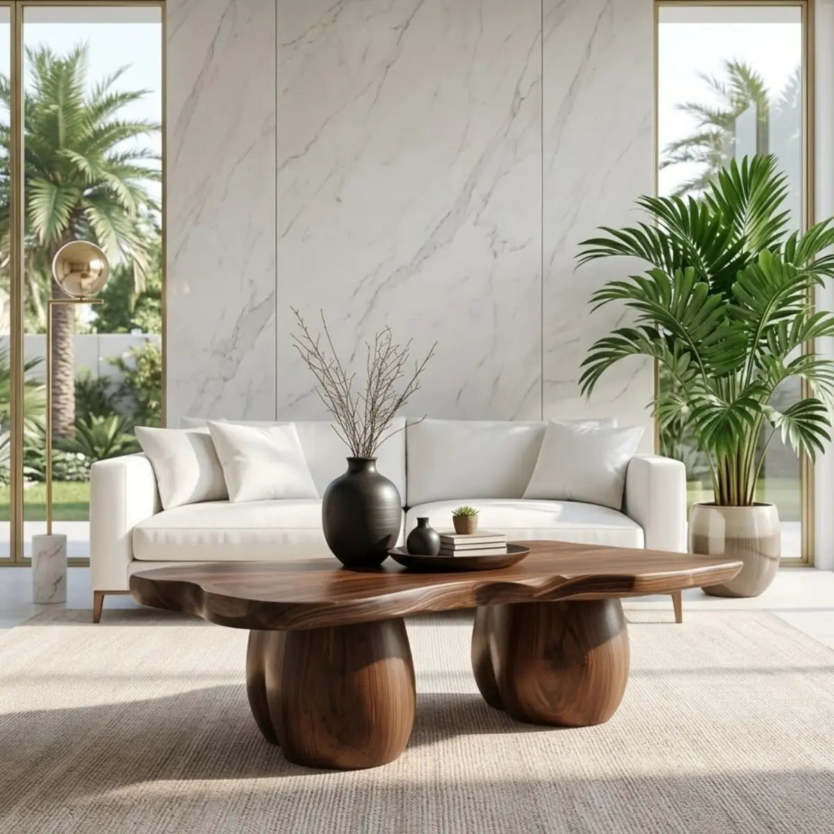 Handcrafted Live Edge Coffee Table with Unique Sculptural Design - view 3 of 7