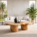 Handcrafted Live Edge Coffee Table with Unique Sculptural Design - view 1 of 7