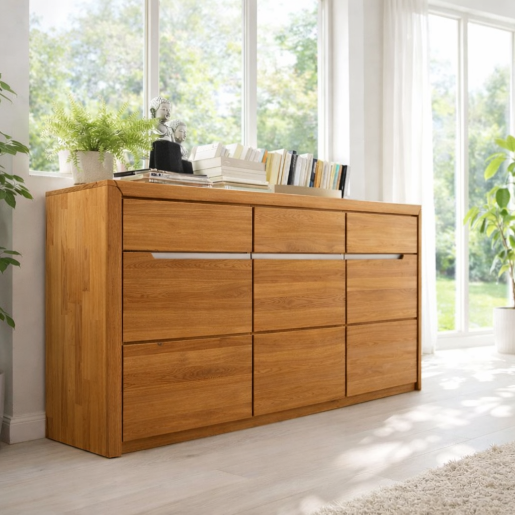 Wide Sideboard Cabinet with Multiple Drawers Storage - view 3 of 7