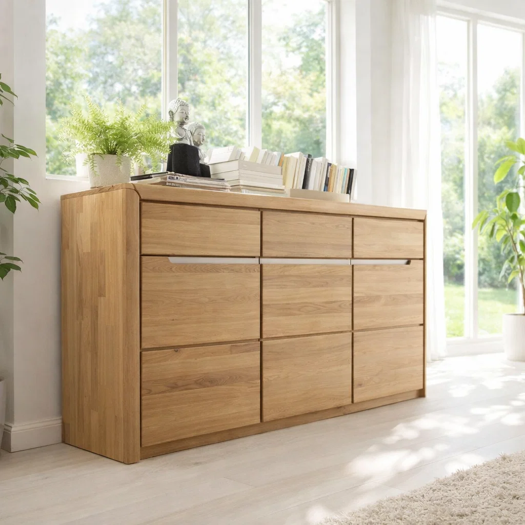 Wide Sideboard Cabinet with Multiple Drawers Storage - view 1 of 7