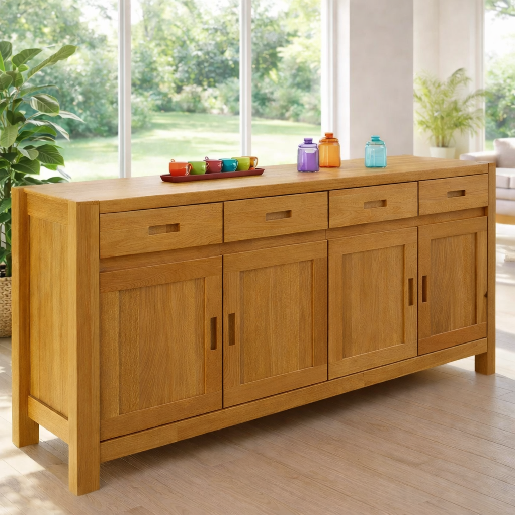 Extra Wide Sideboard Cabinet with Drawers and Door Storage - view 3 of 7