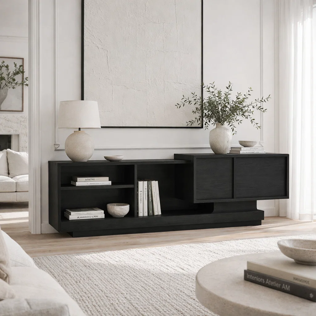 Minimalist Solid Wood Console Sideboard – Modern Entryway Storage Table - view 4 of 7