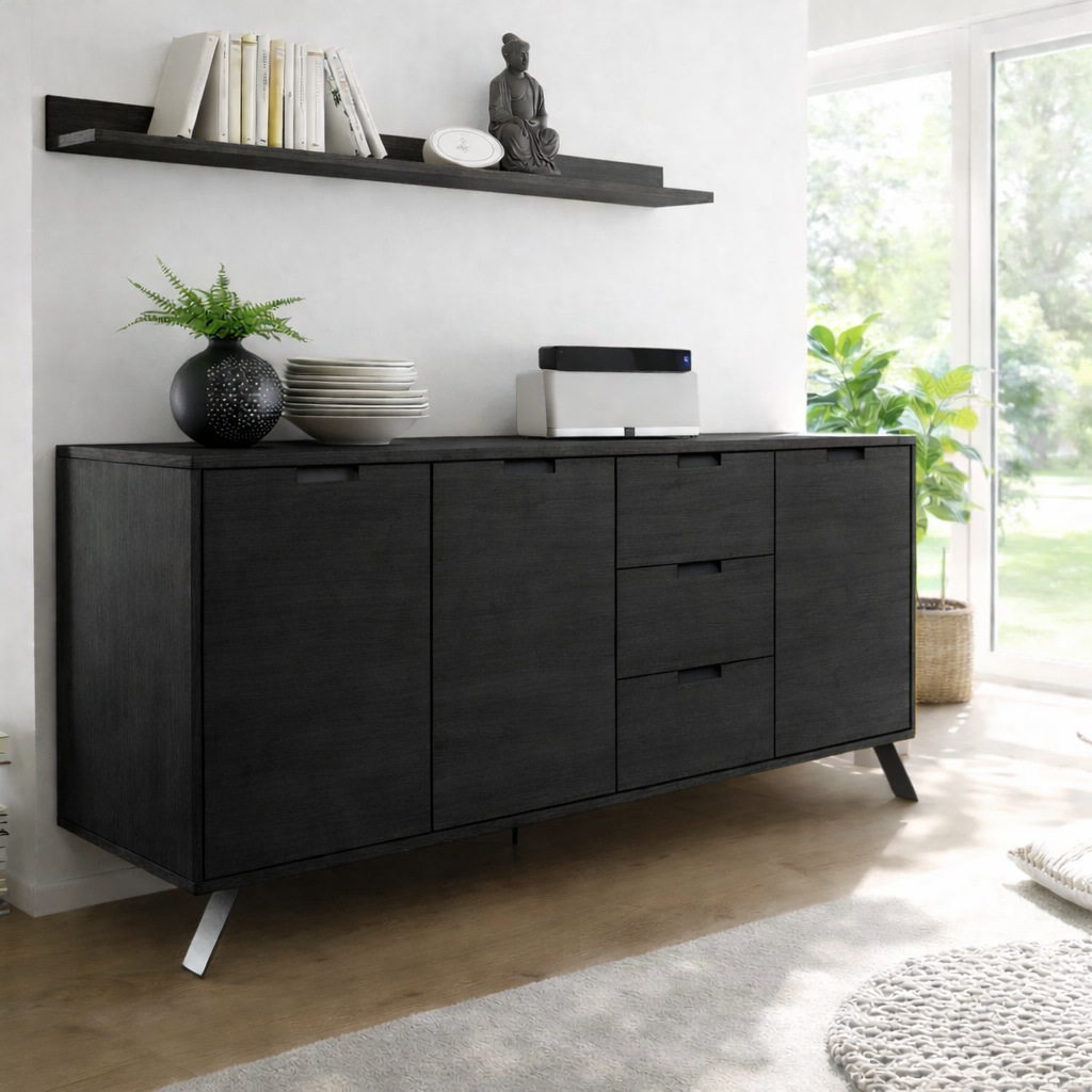 Minimalist Sideboard Cabinet with Drawers and Door Storage - view 4 of 7