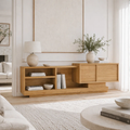 Minimalist Solid Wood Console Sideboard – Modern Entryway Storage Table - view 1 of 7