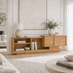 Minimalist Solid Wood Console Sideboard – Modern Entryway Storage Table - view 1 of 7