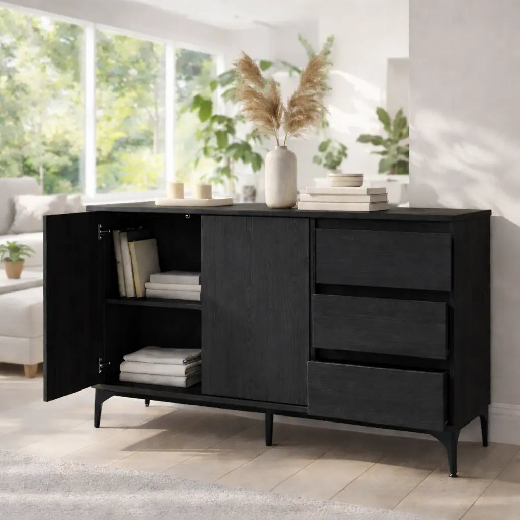 Modern Solid Wood Console Table with Storage - view 4 of 7