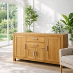 Modern Solid Wood Sideboard Console Table with Multi Storage Compartments - view 1 of 7