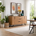 Modern Walnut Console Table with Drawers & Cabinet - view 1 of 7