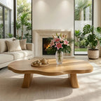 Elegant Live Edge Wooden Coffee Table, Modern and Stylish Living Room Furniture - view 1 of 7