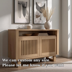 Modern Console Cabinet with Vertical Slatted Doors – Elegant Storage Solution - view 6 of 7