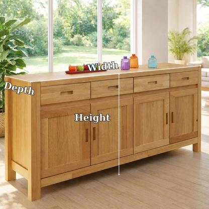 Extra Wide Sideboard Cabinet with Drawers and Door Storage - view 7 of 7