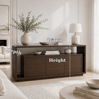 Solid Wood Console Sideboard – Minimalist Modern Storage Cabinet for Living Room - view 7 of 7