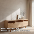Minimalist Solid Wood Console Cabinet with Open Shelving – Modern Storage Solution - view 6 of 7
