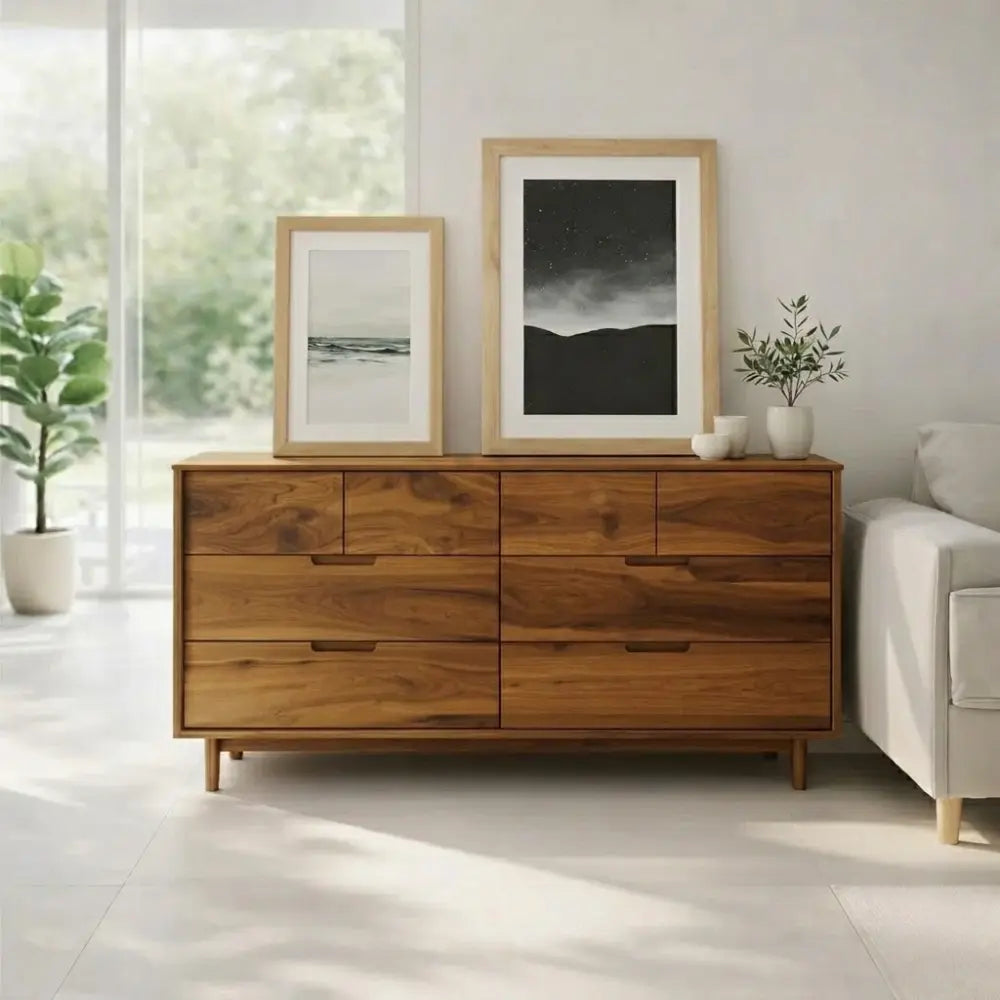 Modern Console Table with Multiple Drawers Storage - view 3 of 7