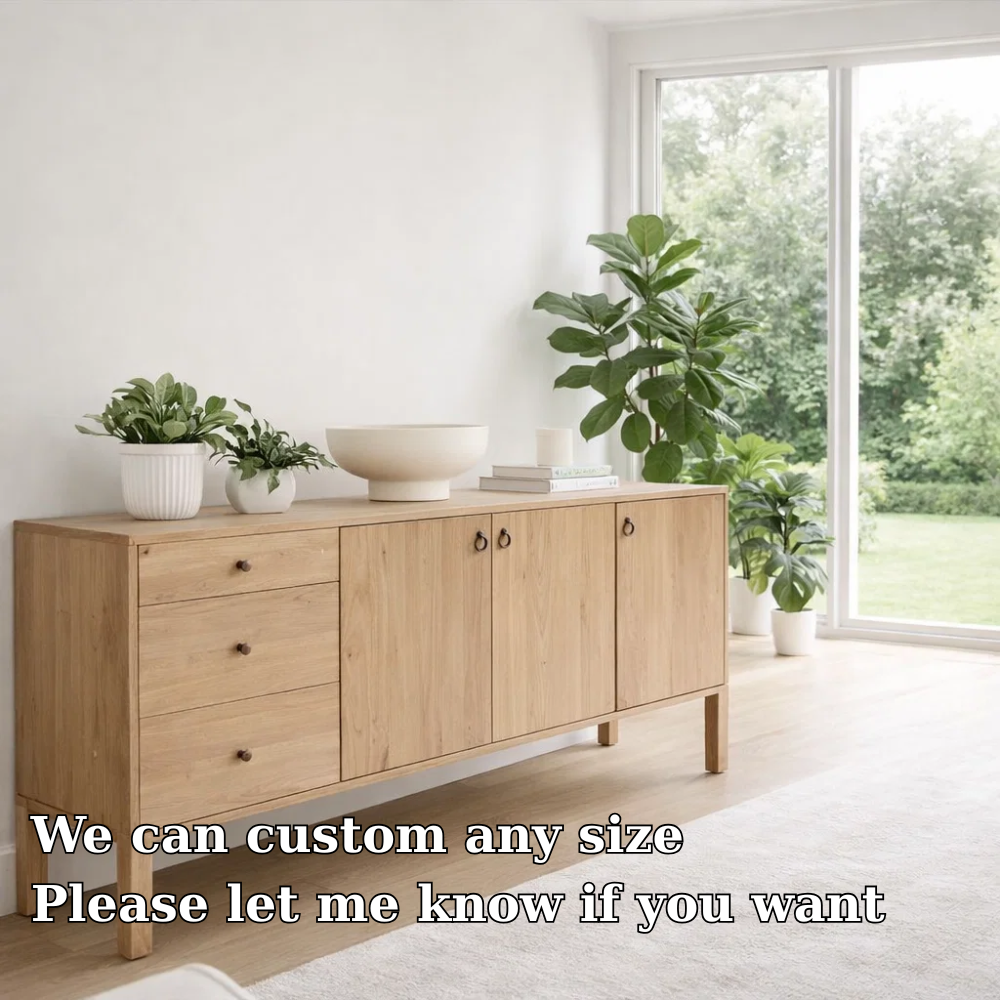 Scandinavian Sideboard Cabinet with Drawers and Doors – Clean Storage Console - view 6 of 7