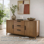 Modern Console Table with Fluted Doors & Drawers - view 5 of 7
